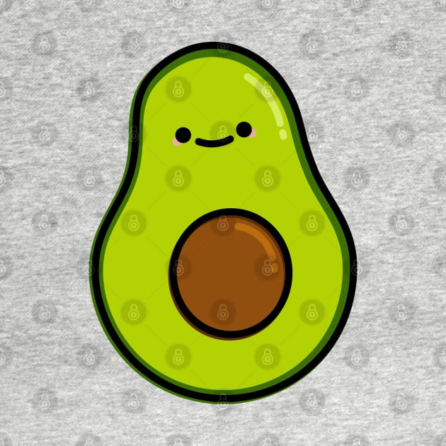 Cute Avocado by happyfruitsart